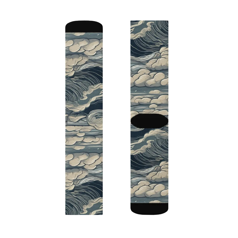 Stormwatch Lighthouse on Socks — Right Sock