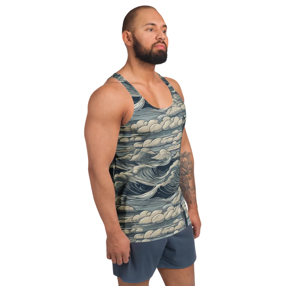 Stormwatch Lighthouse on Men's Tank Top — Right Front