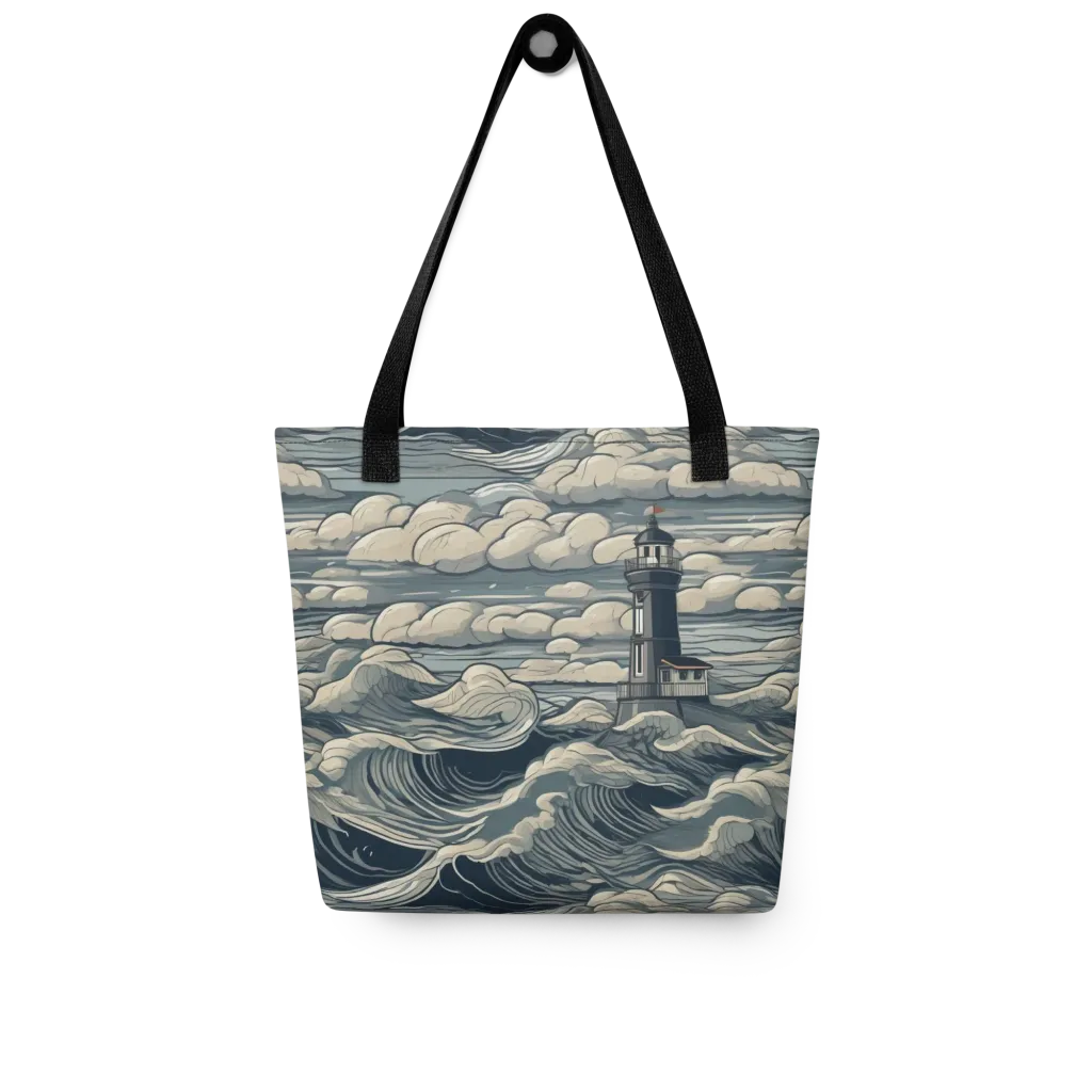 Stormwatch Lighthouse on Tote Bag — Front