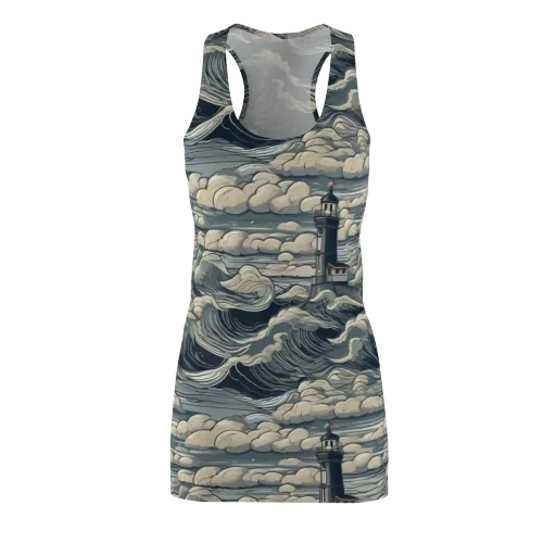 Stormwatch Lighthouse on a Racerback Dress