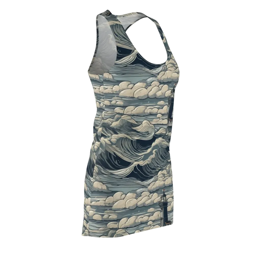 Stormwatch Lighthouse on Racerback Dress — Front Side