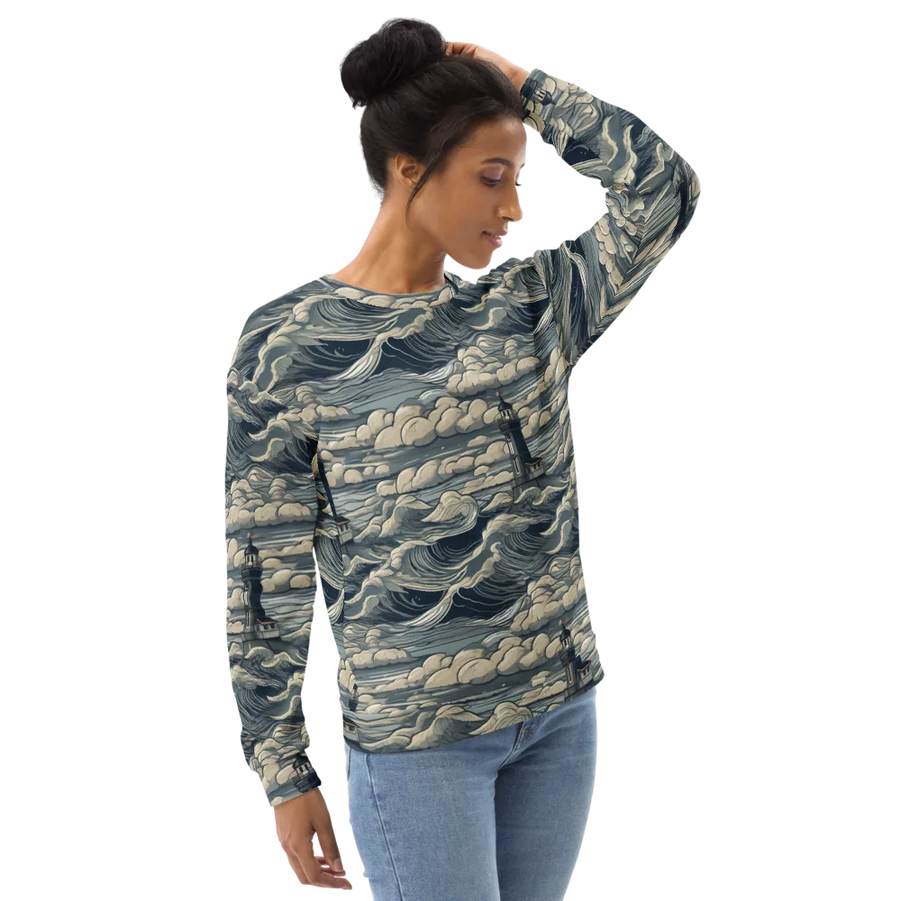 Stormwatch Lighthouse on Sweatshirt — Right Front