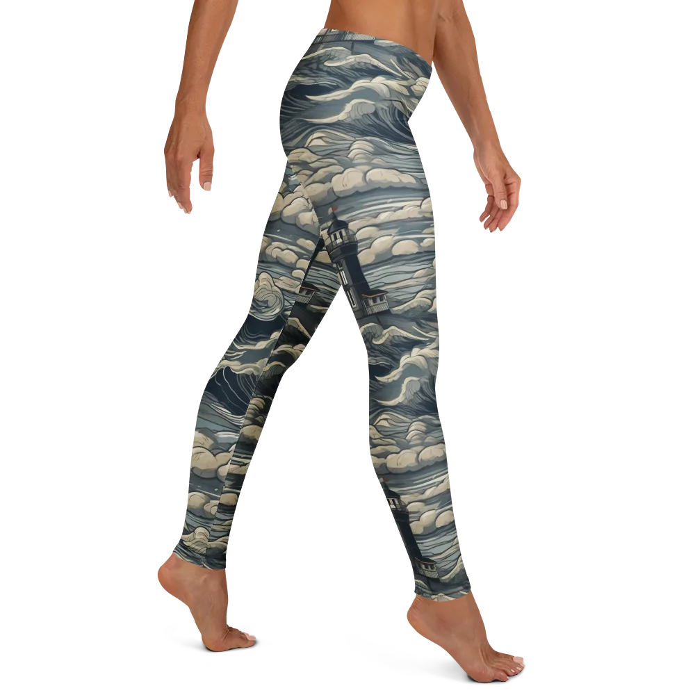 Stormwatch Lighthouse on Leggings — Right