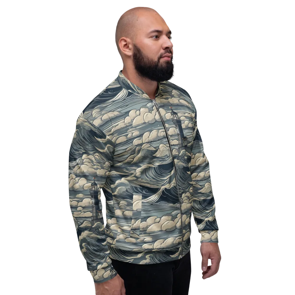 Stormwatch Lighthouse on Bomber Jacket — Right