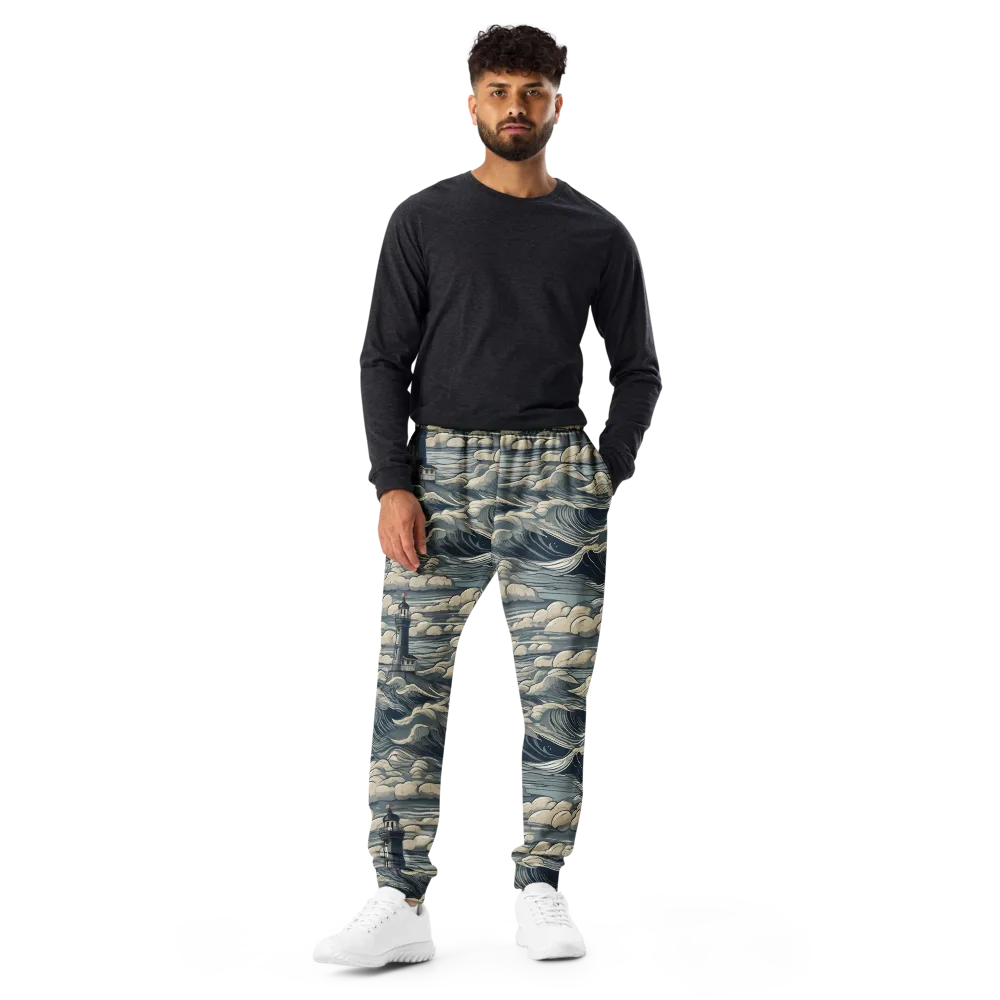 Stormwatch Lighthouse on Men's Joggers — Front