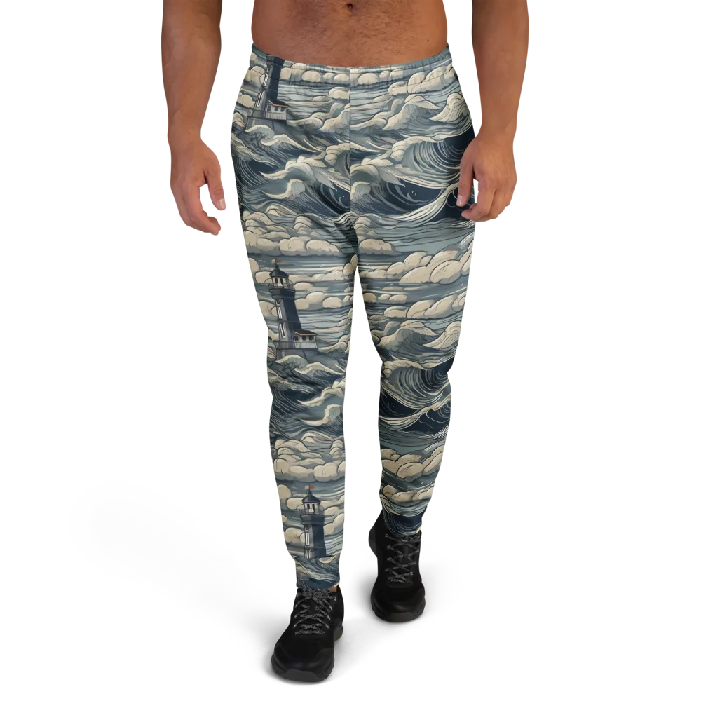 Stormwatch Lighthouse on Men's Joggers — Front