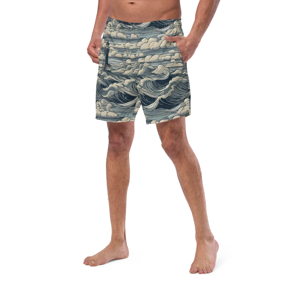 Stormwatch Lighthouse on Swim Trunks — Left Front
