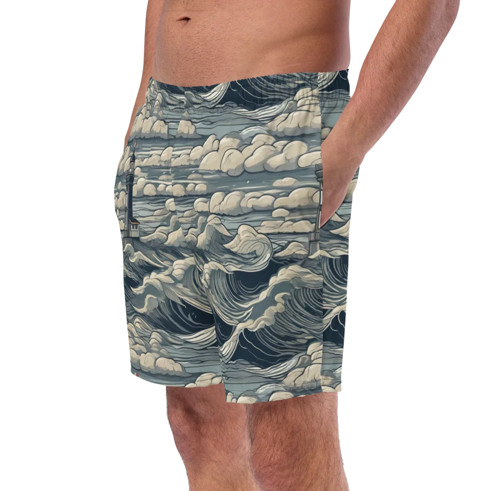 Stormwatch Lighthouse on Swim Trunks — Left Front