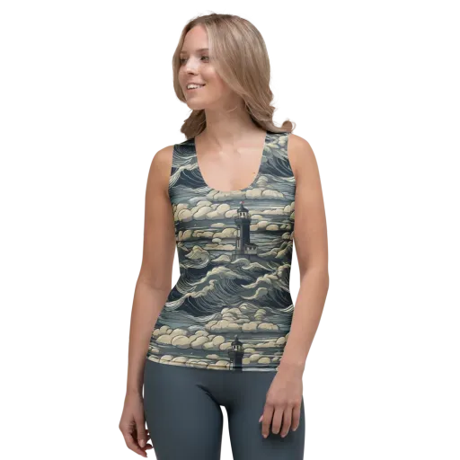 Stormwatch Lighthouse on a Women's Tank Top