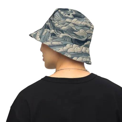 Stormwatch Lighthouse on a Reversible Bucket Hat