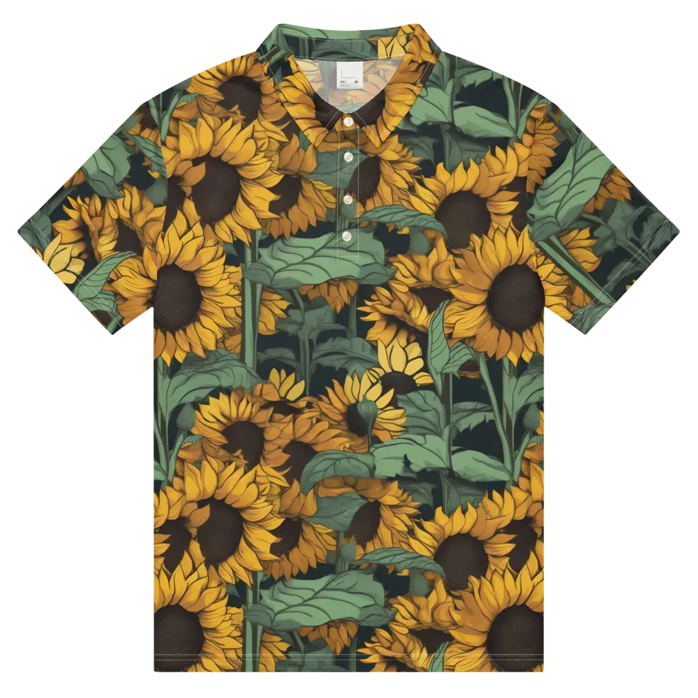 Golden Canopy on Men's Slim Fit Polo Shirt — Front