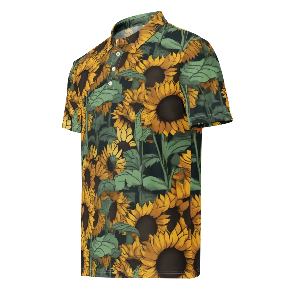 Golden Canopy on Men's Slim Fit Polo Shirt — Left Front