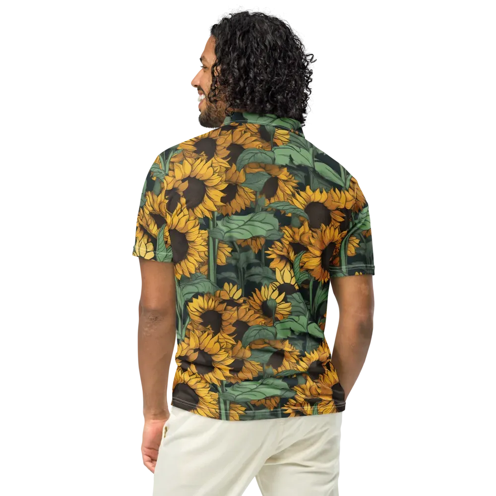 Golden Canopy on Men's Slim Fit Polo Shirt — Back