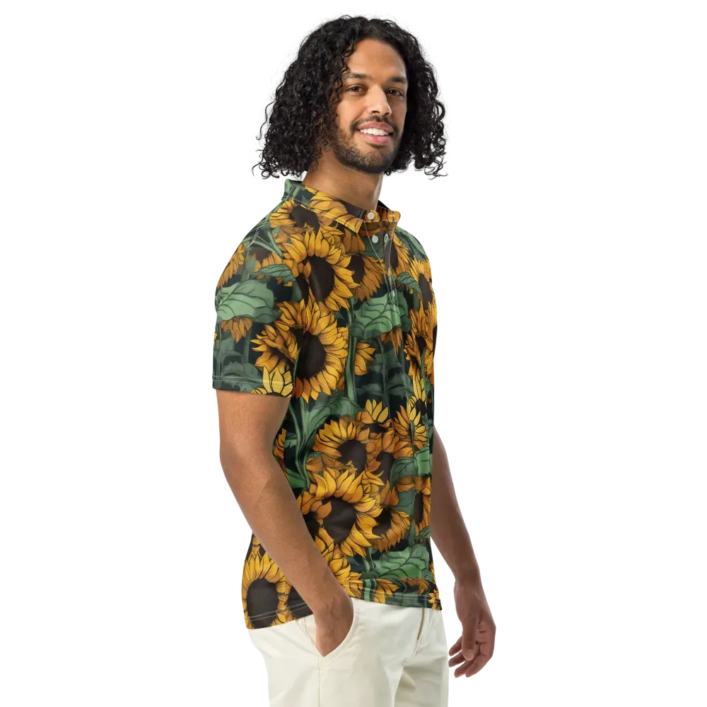 Golden Canopy on Men's Slim Fit Polo Shirt — Right Front