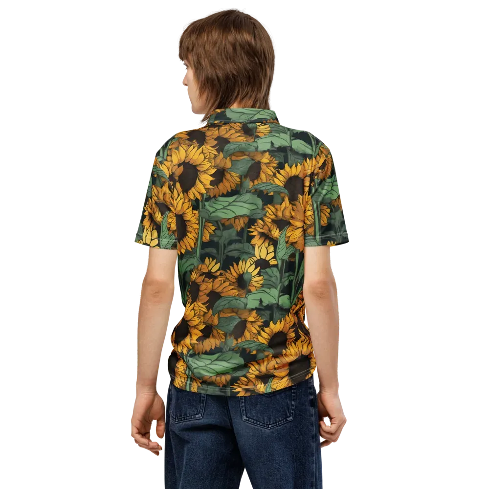 Golden Canopy on Men's Slim Fit Polo Shirt — Back