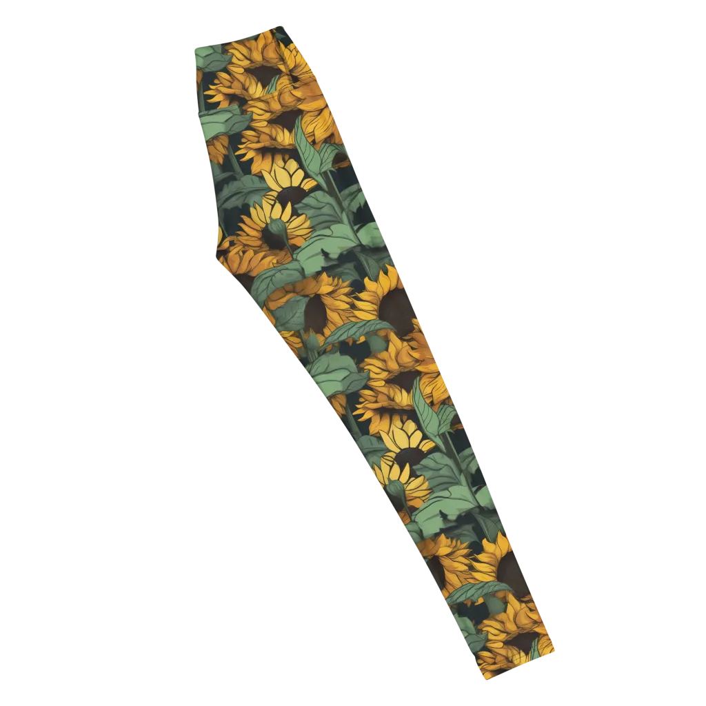 Golden Canopy on Yoga Leggings — Right