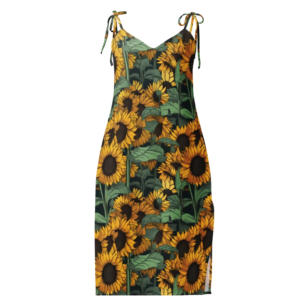 Golden Canopy on Slip Dress — Front