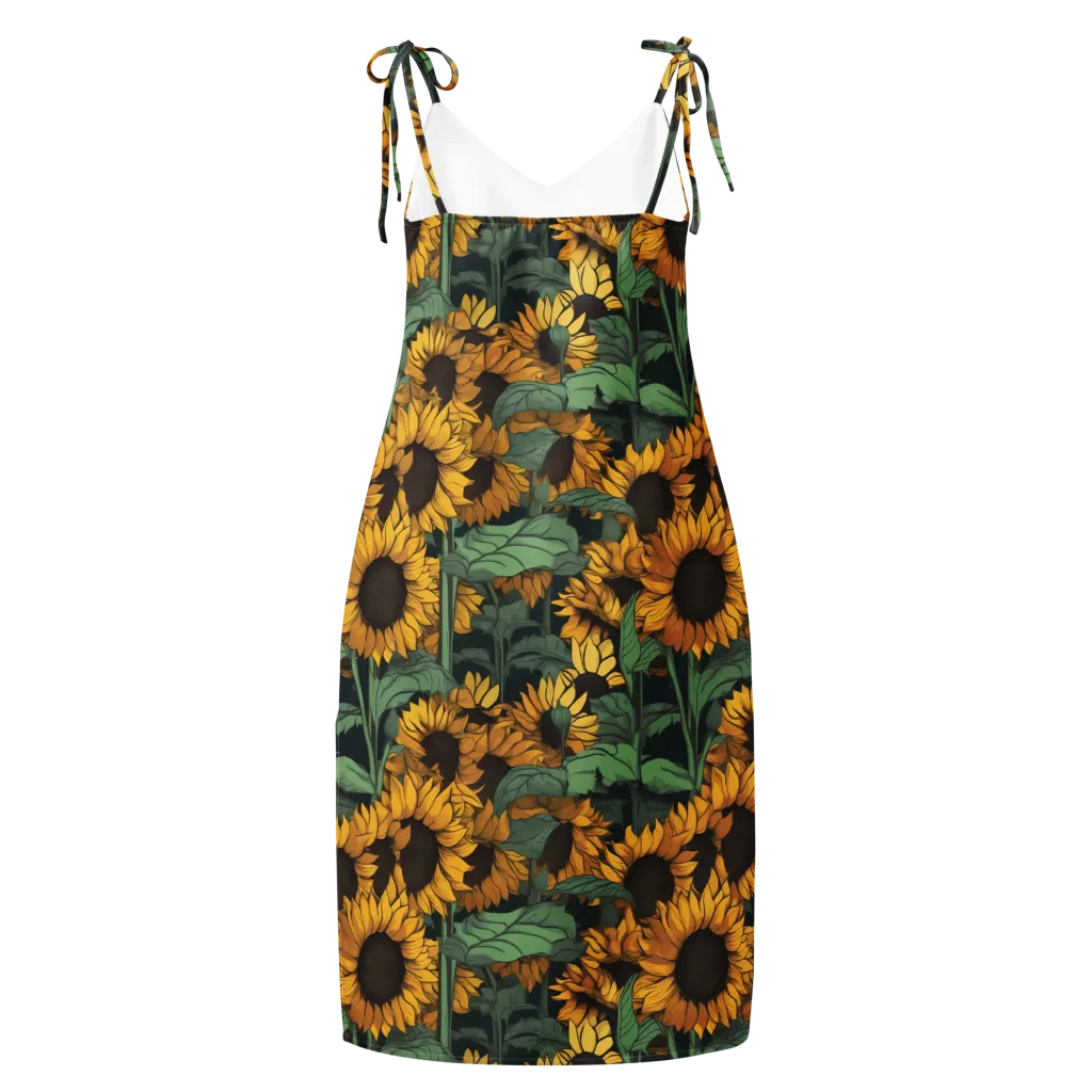 Golden Canopy on Slip Dress — Back