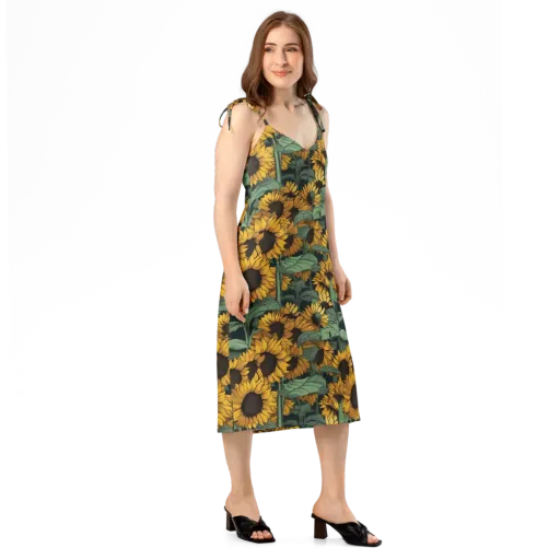 Golden Canopy on a Slip Dress