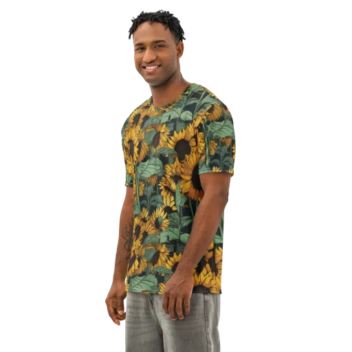 Golden Canopy on a Men's Cotton Crew Neck T-Shirt