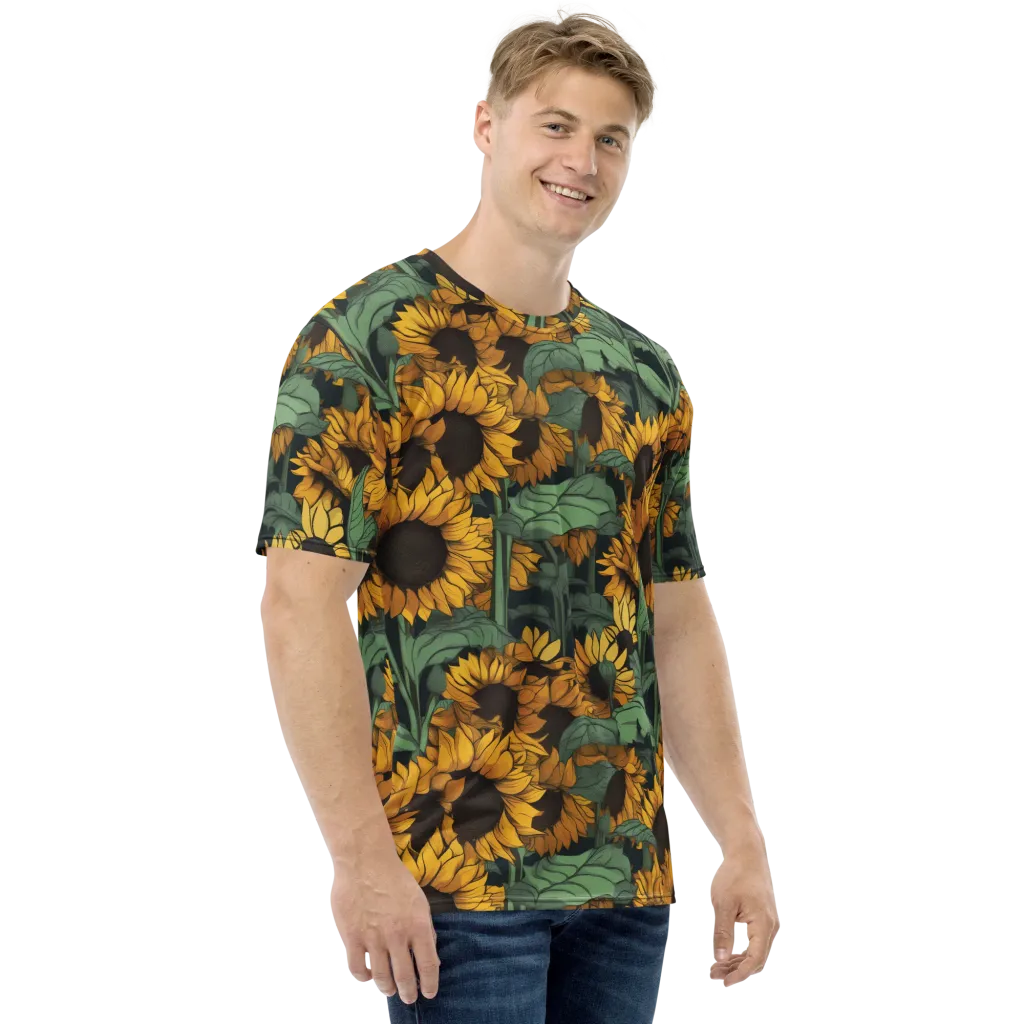 Golden Canopy on Men's Crew Neck T-Shirt — Right