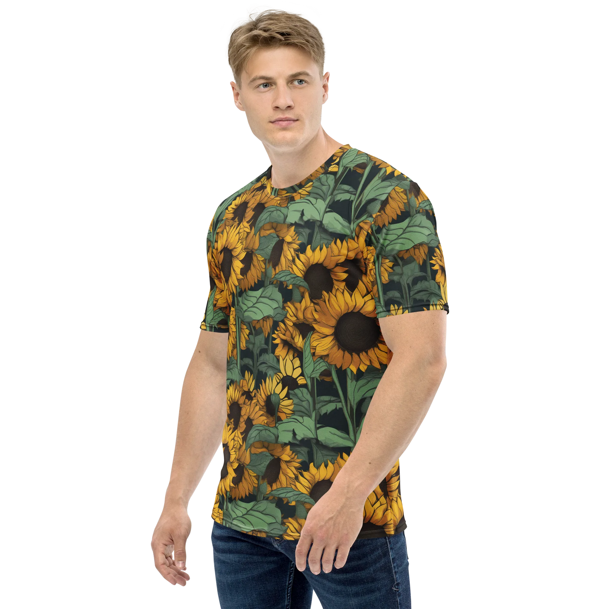 Golden Canopy on Men's Crew Neck T-Shirt — Left