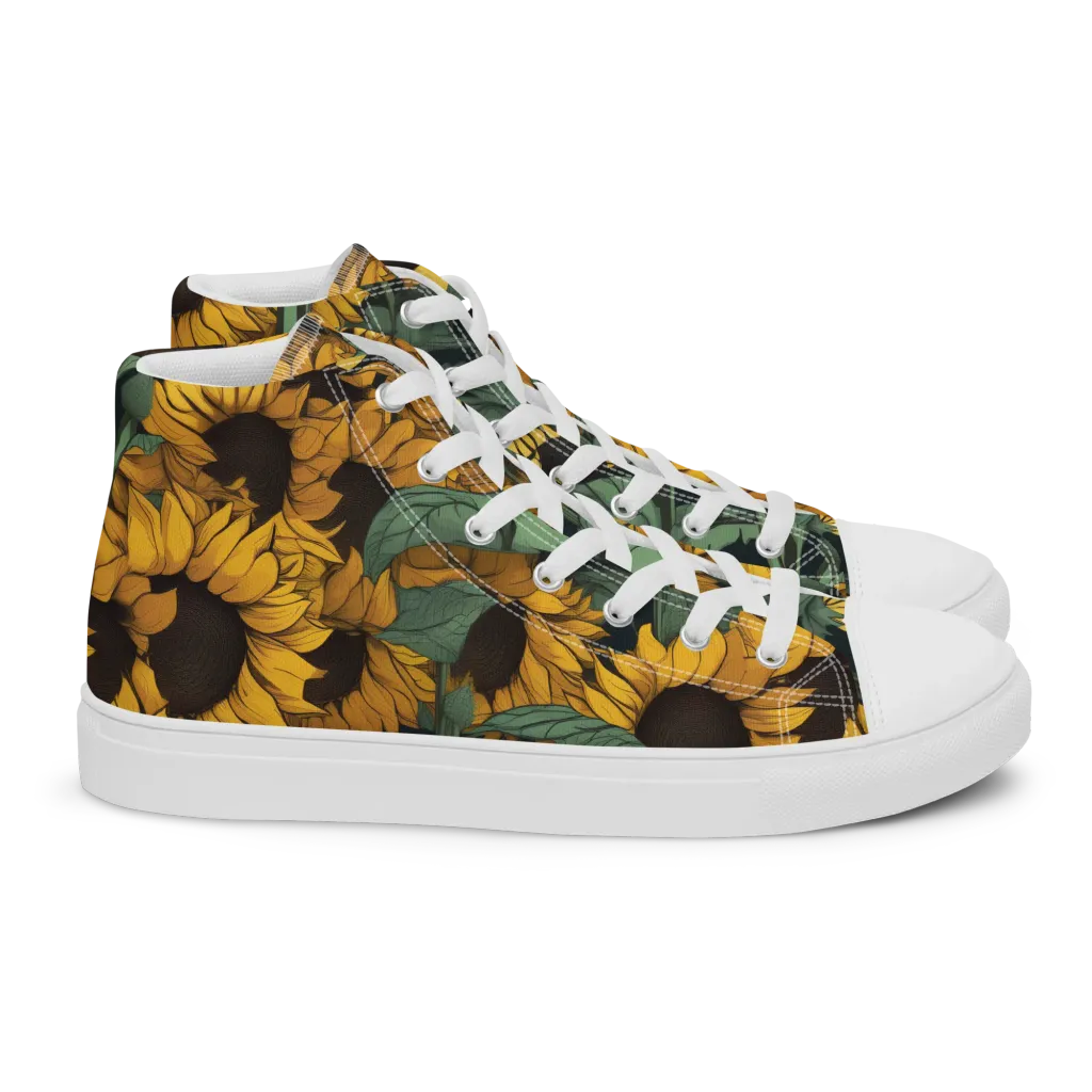 Golden Canopy on Women's High Top Canvas Shoes — Right