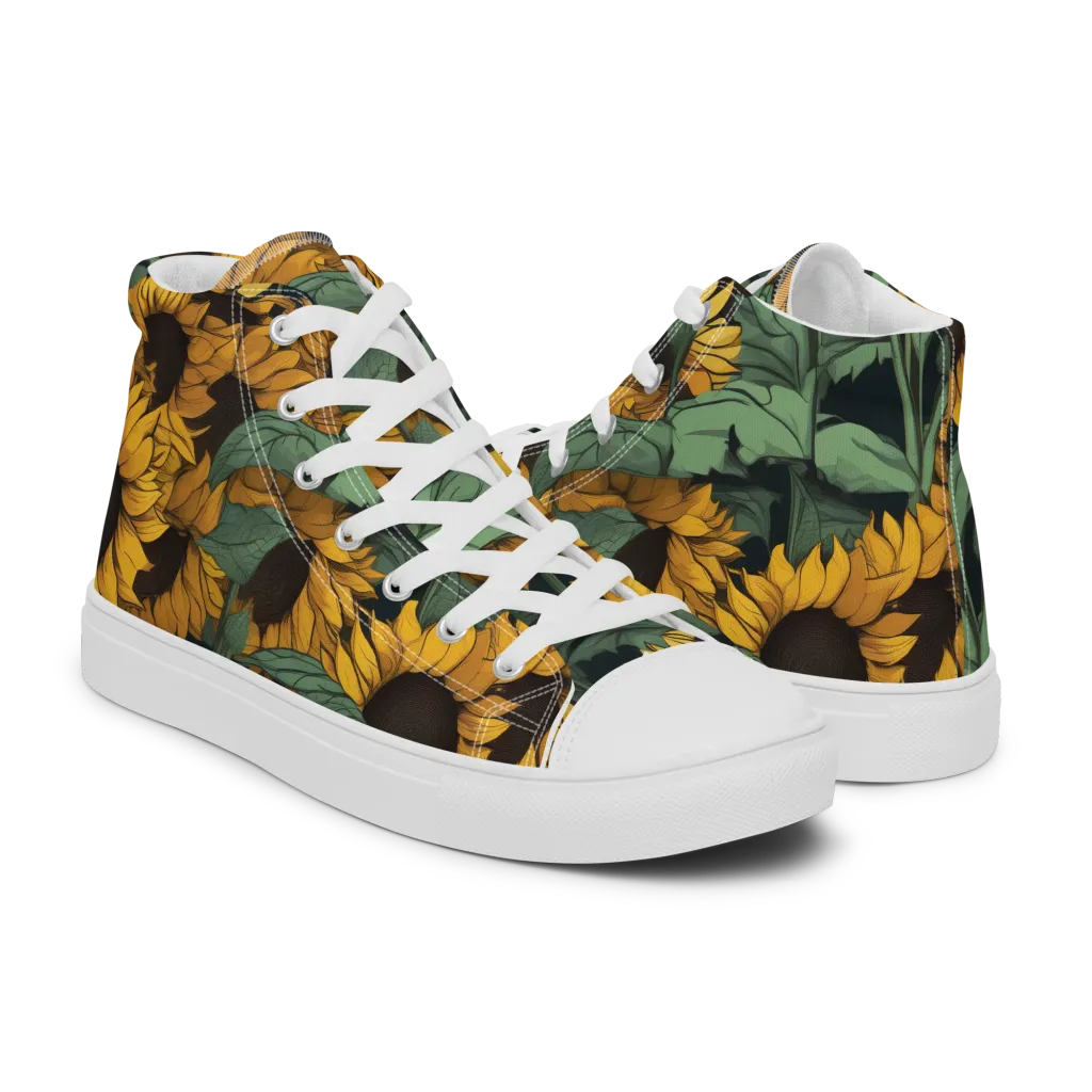 Golden Canopy on Women's High Top Canvas Shoes — Right