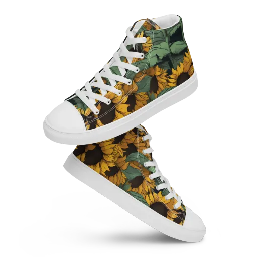 Golden Canopy on a Women's High Top Canvas Shoes
