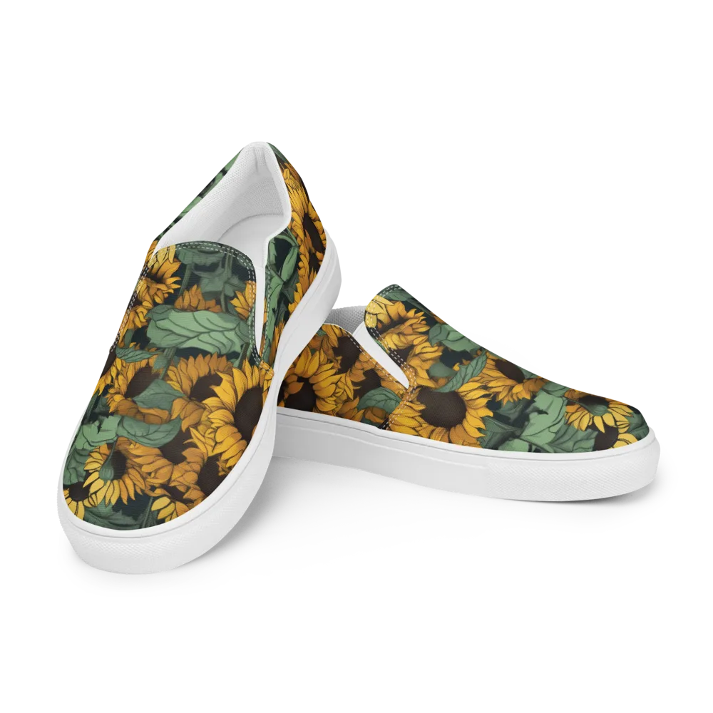 Golden Canopy on Men's Slip-On Canvas Shoes — Left Front