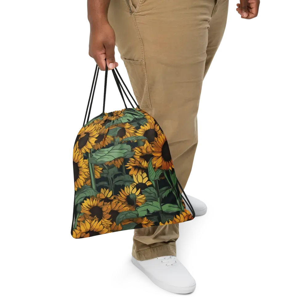Golden Canopy on Drawstring Bag — Front
