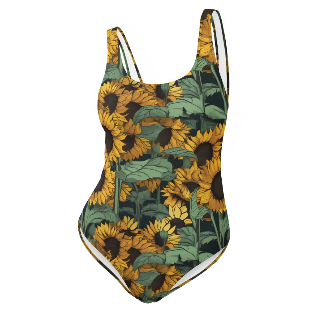 Golden Canopy on One-Piece Swimsuit — Front