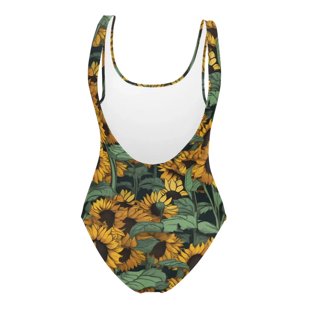 Golden Canopy on One-Piece Swimsuit — Back