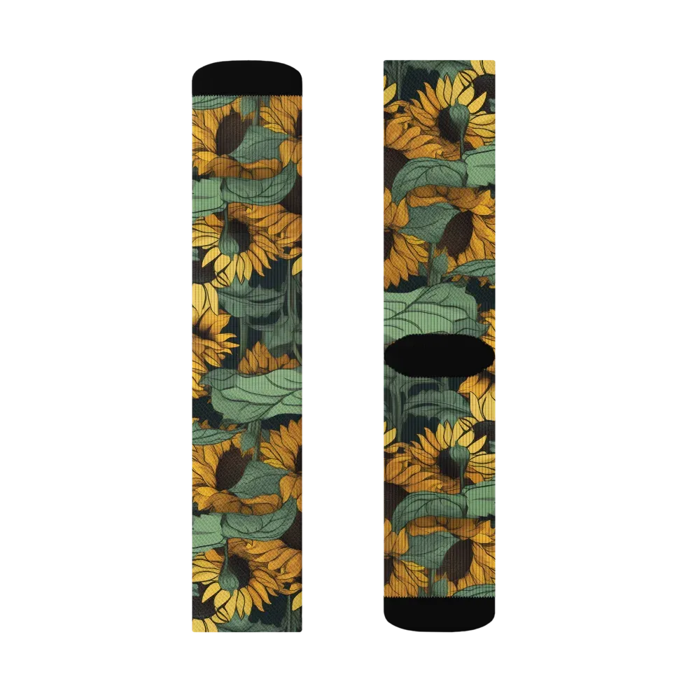 Golden Canopy on Socks — Right Sock