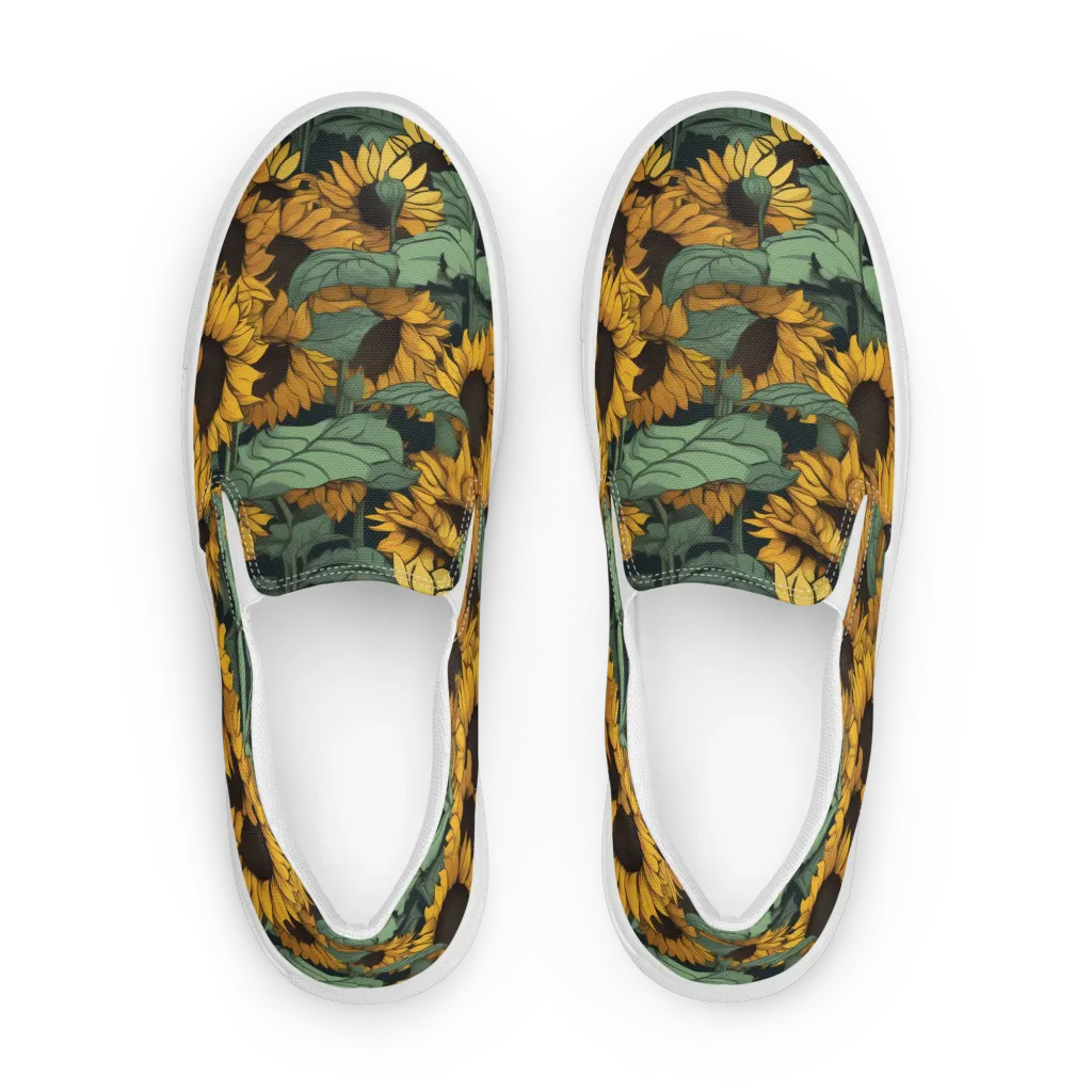 Golden Canopy on Women's Slip-On Canvas Shoes — Front