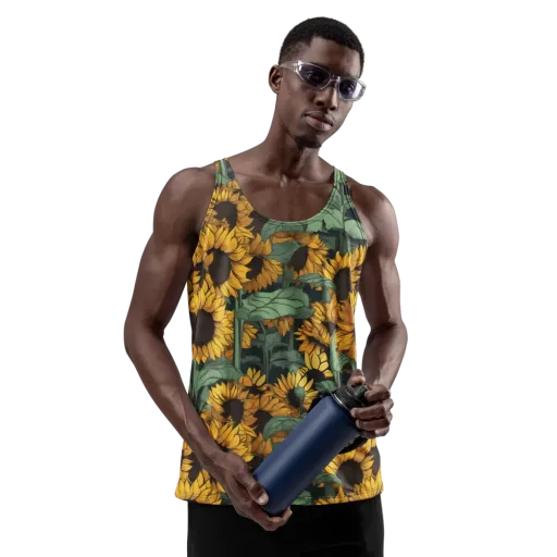 Golden Canopy on a Men's Tank Top