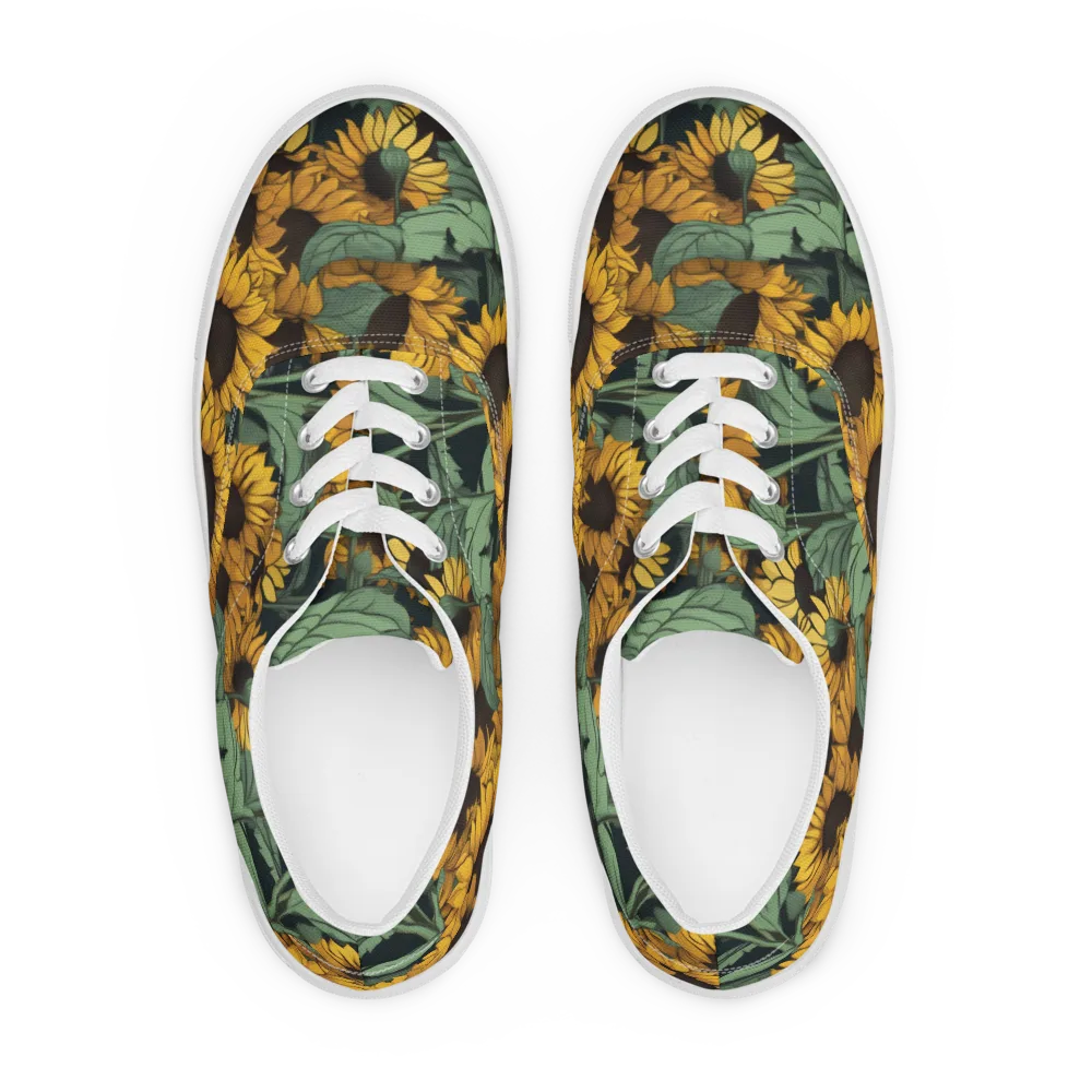 Golden Canopy on Men's Lace-Up Canvas Shoes — Front