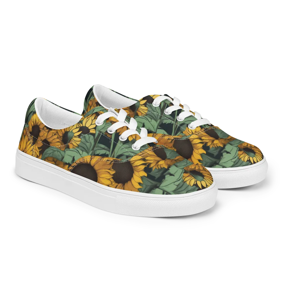Golden Canopy on Men's Lace-Up Canvas Shoes — Right Front