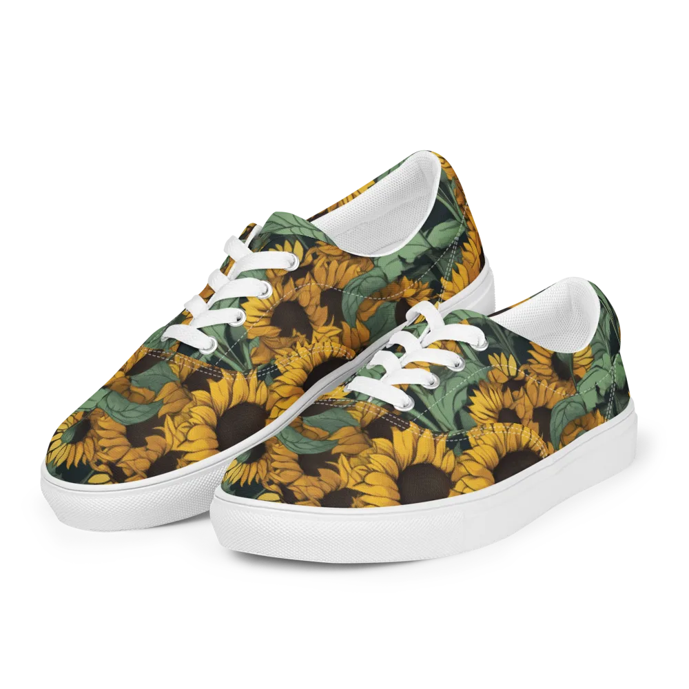 Golden Canopy on Men's Lace-Up Canvas Shoes — Left Front