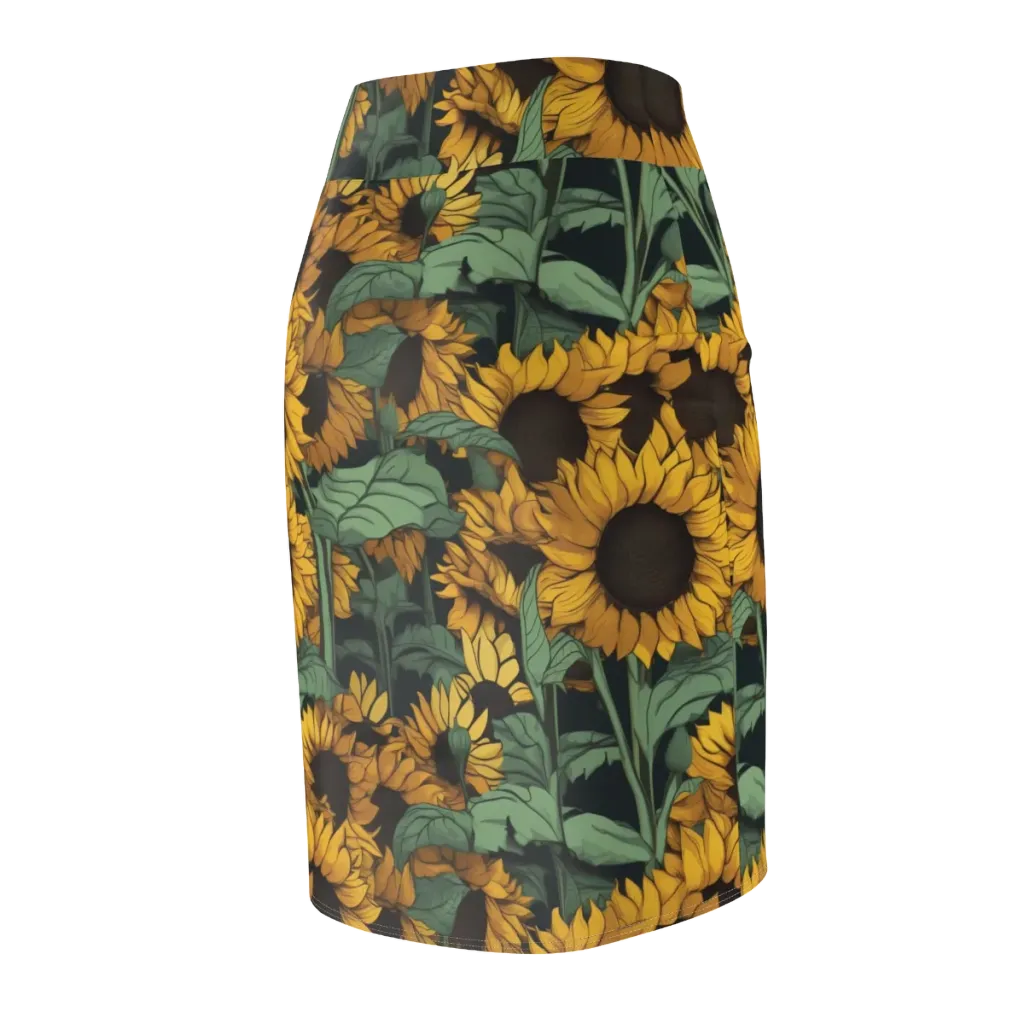 Golden Canopy on Pencil Skirt — Back Side