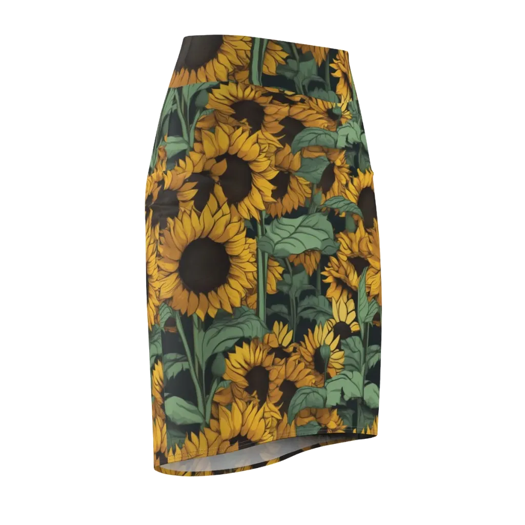Golden Canopy on Pencil Skirt — Front Side