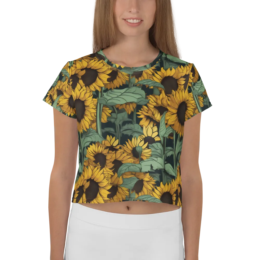 Golden Canopy on Crop Tee — Front