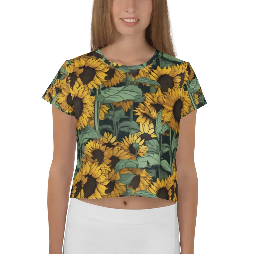 Golden Canopy on Crop Tee — Front