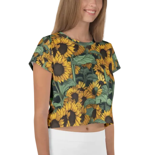 Golden Canopy on a Crop Tee