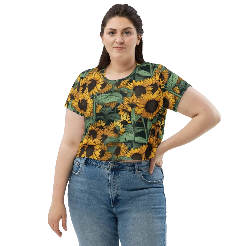 Golden Canopy on Crop Tee — Front
