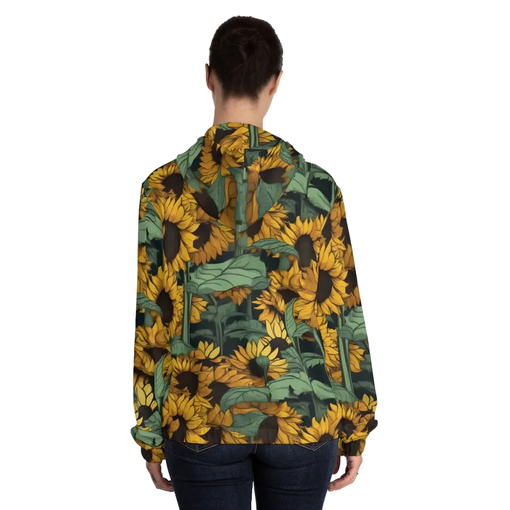 Golden Canopy on Women's Full-Zip Hoodie — Back On Person