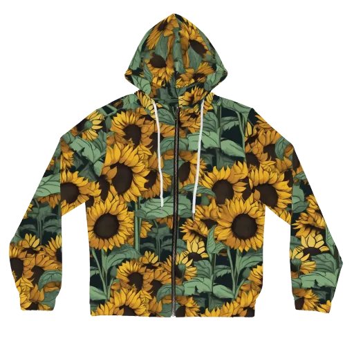Golden Canopy on a Women's Full-Zip Hoodie