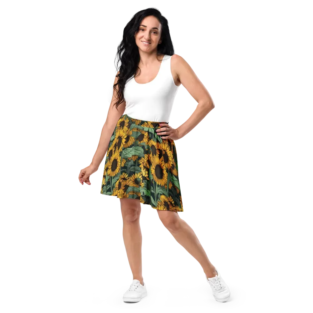 Golden Canopy on Skater Skirt — Front