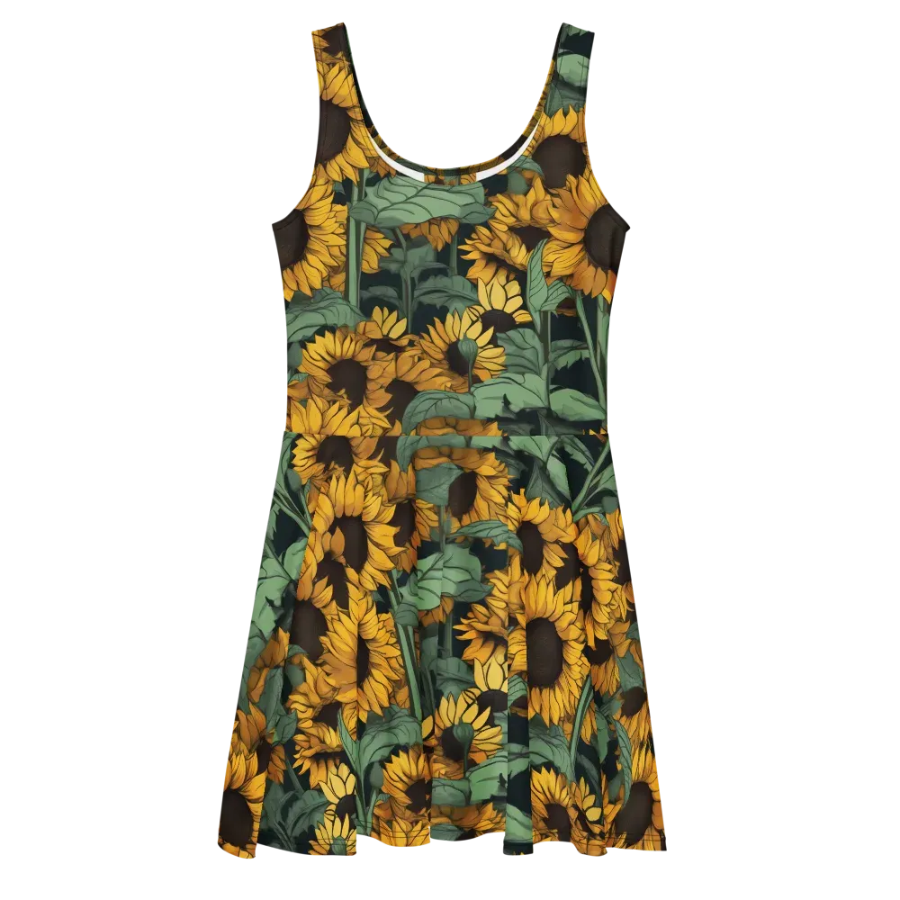 Golden Canopy on Skater Dress — Front