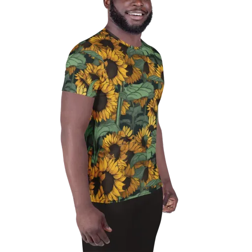 Golden Canopy on a Men's Athletic T-Shirt